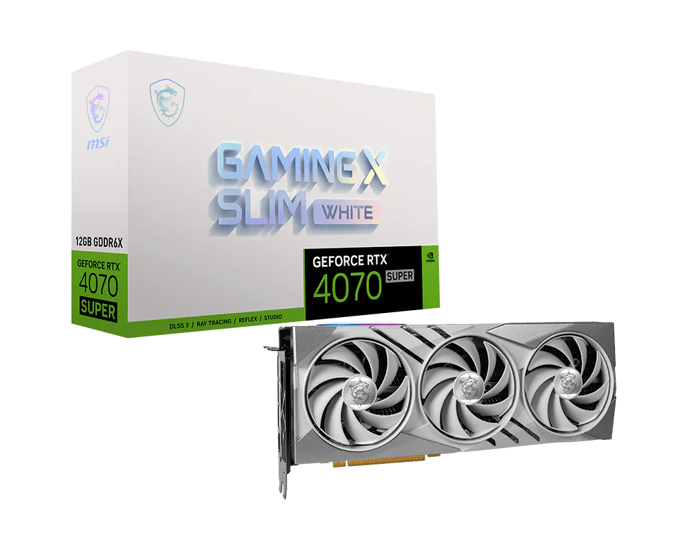 MSI GeForce RTX 4070 SUPER 12G GAMING X SLIM WHITE